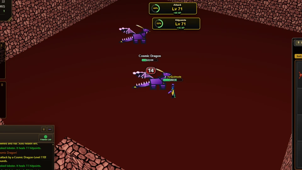 Authentic Eldervire Cosmic Dragon combat screenshot